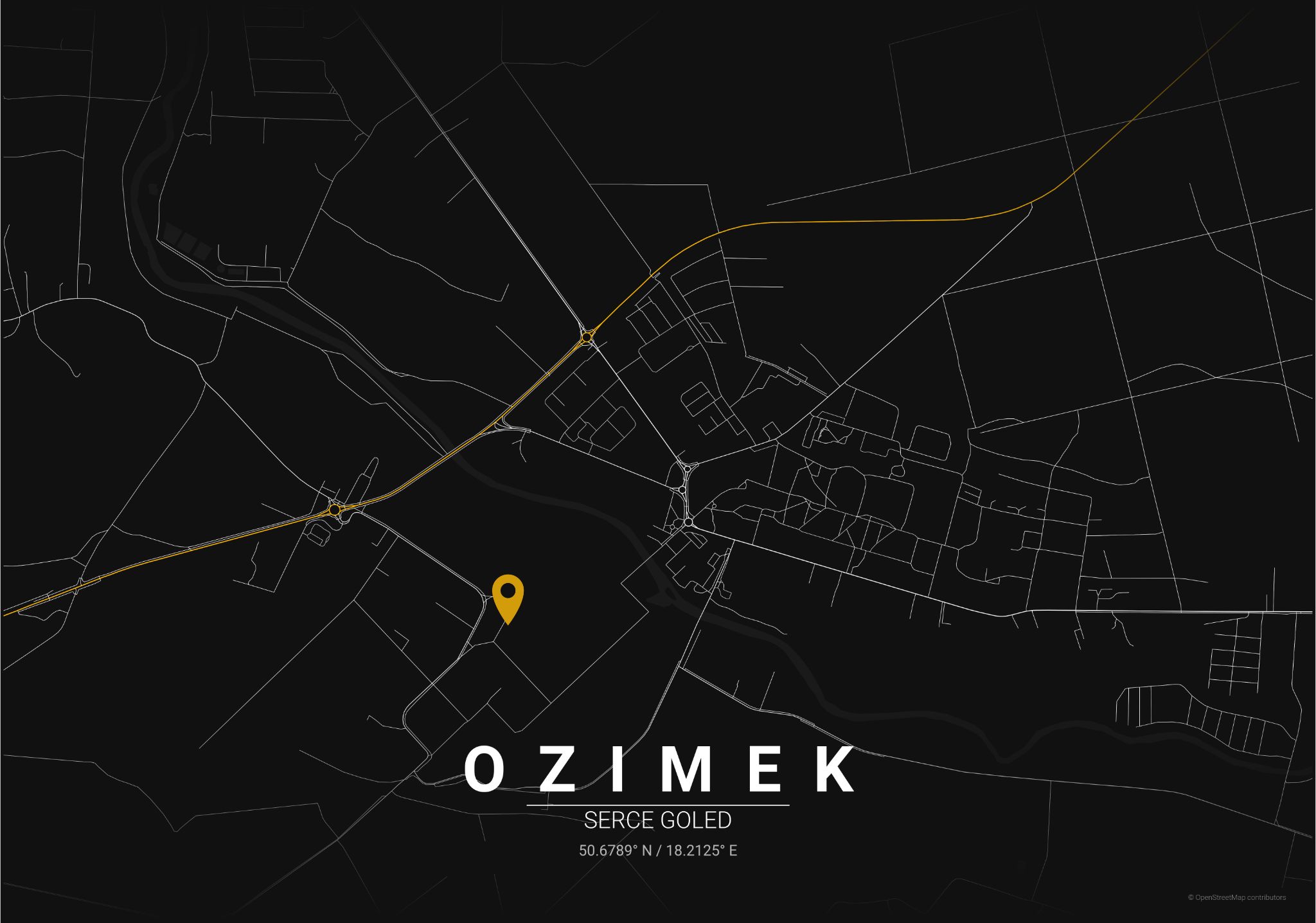 Mapa lokalizacji sklepu GOLED.pl w Ozimku - oświetlenie LED, województwo opolskie