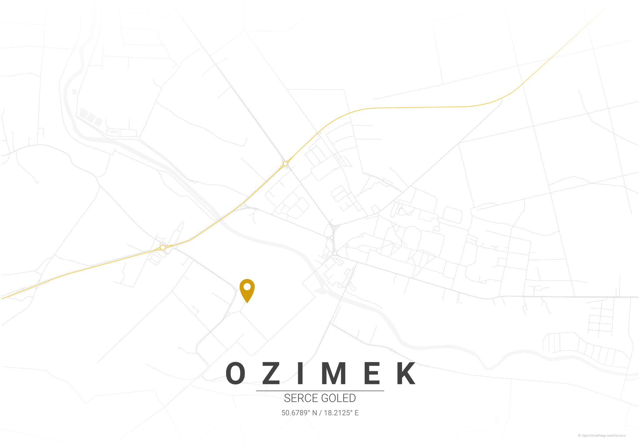 Mapa lokalizacji sklepu GOLED.pl w Ozimku - oświetlenie LED, województwo opolskie