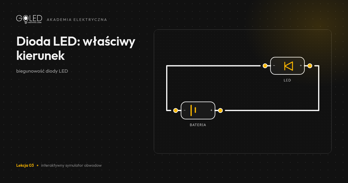 Schemat: Jak podłączyć diodę LED, żeby świeciła?