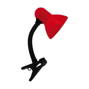 LAMPA BIURKOWA TOLA E27 RED CLIP Lampy biurkowe