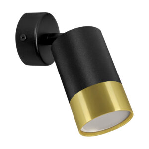 LAMPA ŚCIENNO-SUFITOWA PUZON SPT GU10 BLACK/GOLDEN Lampy ścienno-sufitowe