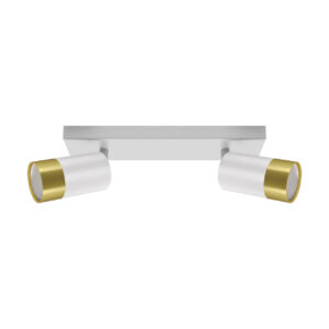LAMPA ŚCIENNO-SUFITOWA PUZON SPT GU10 2L WHITE/GOLDEN Lampy ścienno-sufitowe
