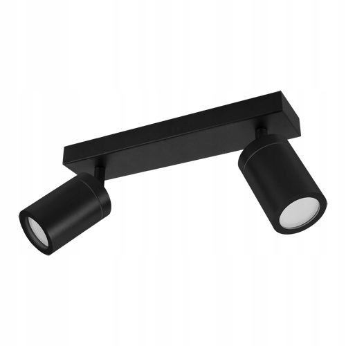 LAMPA KINKIET ŁAZIENKOWY 2xGU10 NAD LUSTRO CZARNY REGULOWANY SPOT IP44