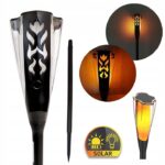 LAMPA OGRODOWA SŁUPEK SOLARNY LED WBIJANY POCHODNIA EFEKT PŁOMIENIA