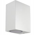 KINKIET ZEWNĘTRZNY BIAŁY LAMPA ELEWACYJNA ALU 2xGU10 LED