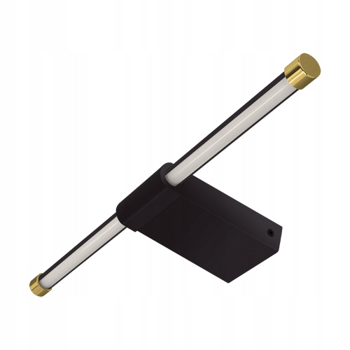KINKIET ŁAZIENKOWY LAMPA NAD LUSTRO KINKIET LED 9W CZARNO ZŁOTY IP44