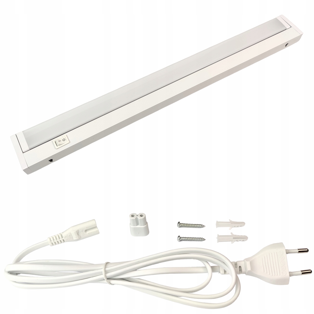 LAMPA OPRAWA PODSZAFKOWA MEBLOWA LED 10W 4100K 56cm LISTWA BIAŁA KUCHNIA