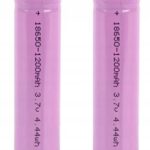 2 x BATERIA AKUMULATOR 18650 Li-Ion 1200mAh 3.7V ZESTAW 2 SZTUKI LITOWO-JON