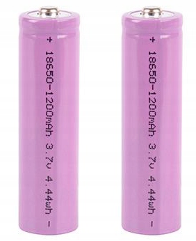 2 x BATERIA AKUMULATOR 18650 Li-Ion 1200mAh 3.7V ZESTAW 2 SZTUKI LITOWO-JON