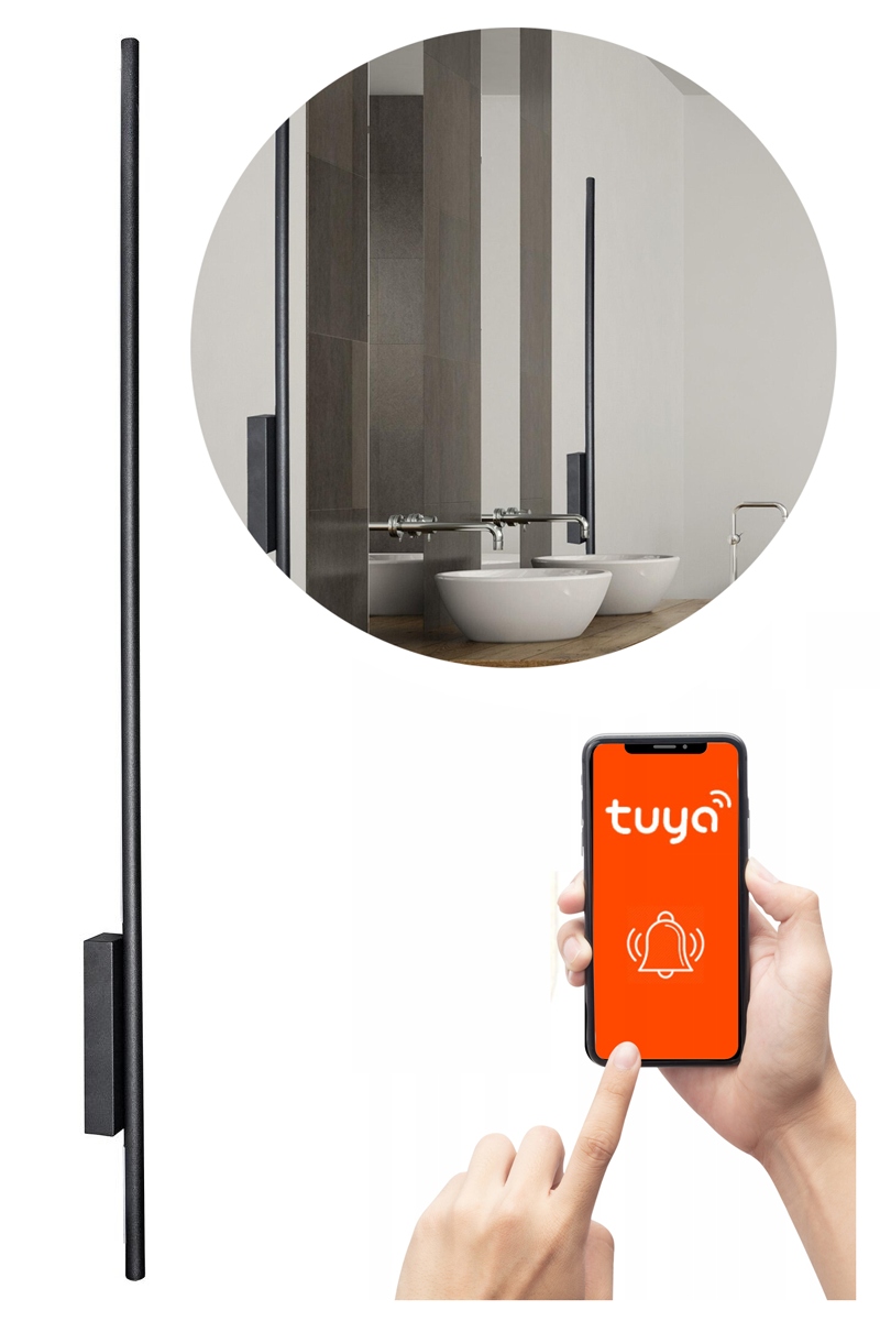 KINKIET ŚCIENNY LAMPA NAD LUSTRO LED 7W RGB + CCT APLIKACJA TUYA