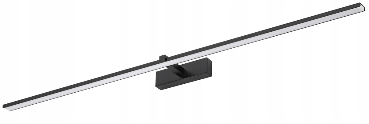 KINKIET ŁAZIENKOWY LED LAMPA NAD LUSTRO 120CM 24W CZARNY METAL IP44