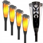4 x LAMPA OGRODOWA SŁUPEK SOLARNY LED WBIJANY POCHODNIA EFEKT PŁOMIENIA