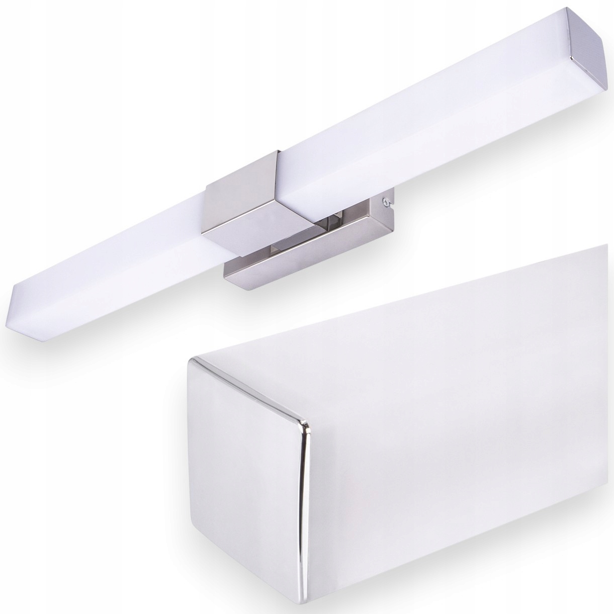 KINKIET ŁAZIENKOWY LAMPA LED DO ŁAZIENKI NAD LUSTRO 12W 60cm CHROM IP44
