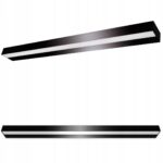 KINKIET ŁAZIENKOWY LED 14W NAD LUSTRO OBRAZ CZARNY IP44 60 cm ALUMINIUM