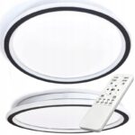 LAMPA SUFITOWA PLAFON ŻYRANDOL LED 66W + PILOT+ PAMIĘĆ BARWY ŚWIATŁA CZARNY