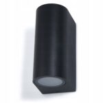 KINKIET CZARNY ZEWNETRZNY ELEWACYJNY DEKORACYJNY 2XGU10 LED IP44