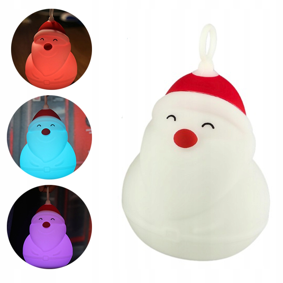 LAMPKA NOCNA DEKORACYJNA ZAWIESZKA MIKOŁAJ ŚWIĘTA DEKORACJA LED RGB+3000K
