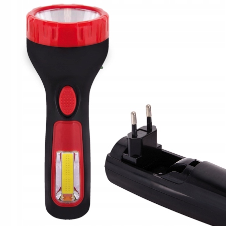 LATARKA 2w1 AKUMULATOROWA LED 3W ŁADOWANA NA 230V