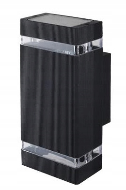 LAMPA ELEWACYJNA ZEWNĘTRZNA CZARNA TARAS KINKIET ŚCIENNY 2x GU10 ALUMINUM