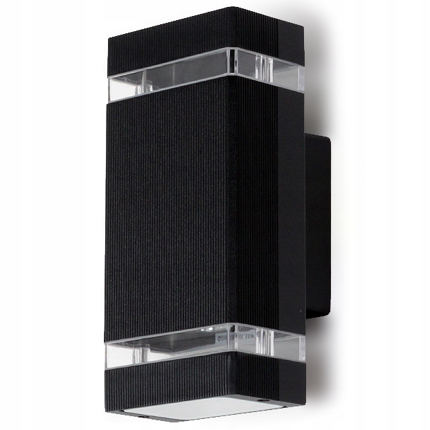 LAMPA ELEWACYJNA ZEWNĘTRZNA CZARNA TARAS KINKIET ŚCIENNY 2x GU10 ALUMINUM