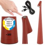 LAMPKA BIURKOWA LED 1W CCT LAMPKA STOŁOWA Z AKUMULATOREM KABEL USB CZERWONA