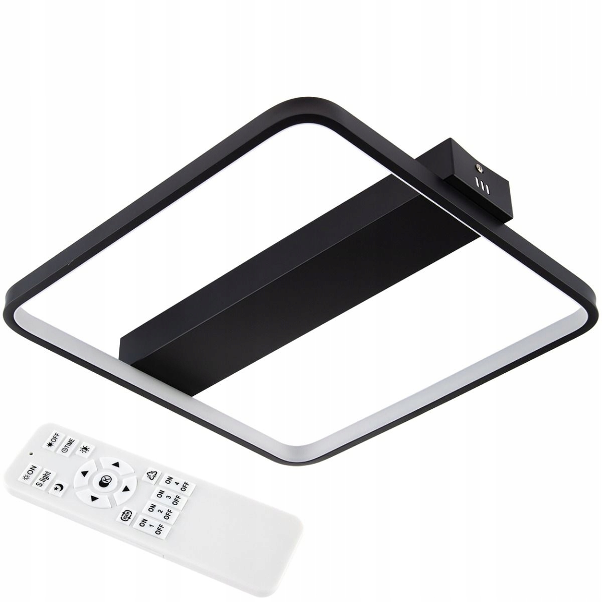 ŻYRANDOL LAMPA SUFITOWA PLAFON LED DEKORACYJNY 40W + PILOT + PAMIĘĆ BARWY