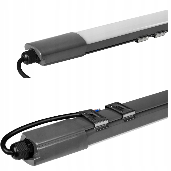 LAMPA LED WARSZTATOWA 120CM HERMETYCZNA PANEL OPRAWA 36W IP65 ANTRACYT