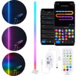 LAMPA PODŁOGOWA RGB WIFI STOJACA BIAŁA PILOT + APLIKACJA TUYA STER. GŁOSEM