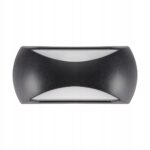 LAMPA KINKIET ZEWNĘTRZNY ELEWACYJNY LED 12W IP65 CZARNY BARWA NEUTRALNA