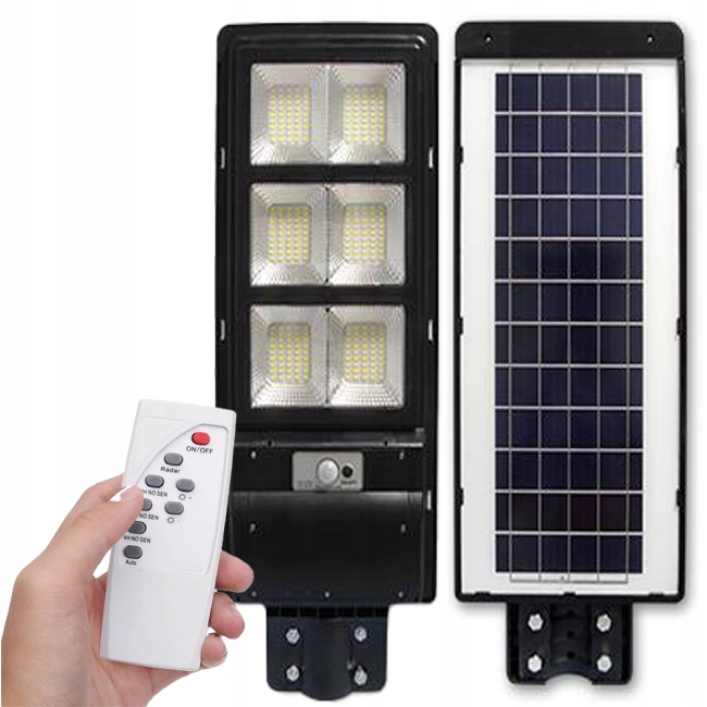 MOCNA LAMPA ULICZNA SOLARNA LED LAMPA OGRODOWA CZUJNIK RUCHU 270W PILOT