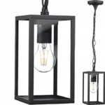 LAMPA OGRODOWA WISZĄCA ZEWNĘTRZNA ELEWACYJNA E27 LATARNIA CIEMNO SZARA