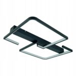LAMPA SUFITOWA WISZĄCA PLAFON ŻYRANDOL LED CZARNY 48W DEKORACYJNY PLAFON
