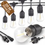 GIRLANDA ŚWIETLNA OGRODOWA 230V ZEWNĘTRZNA 20m ŻARÓWKI 20x E27 LED LAMPKI