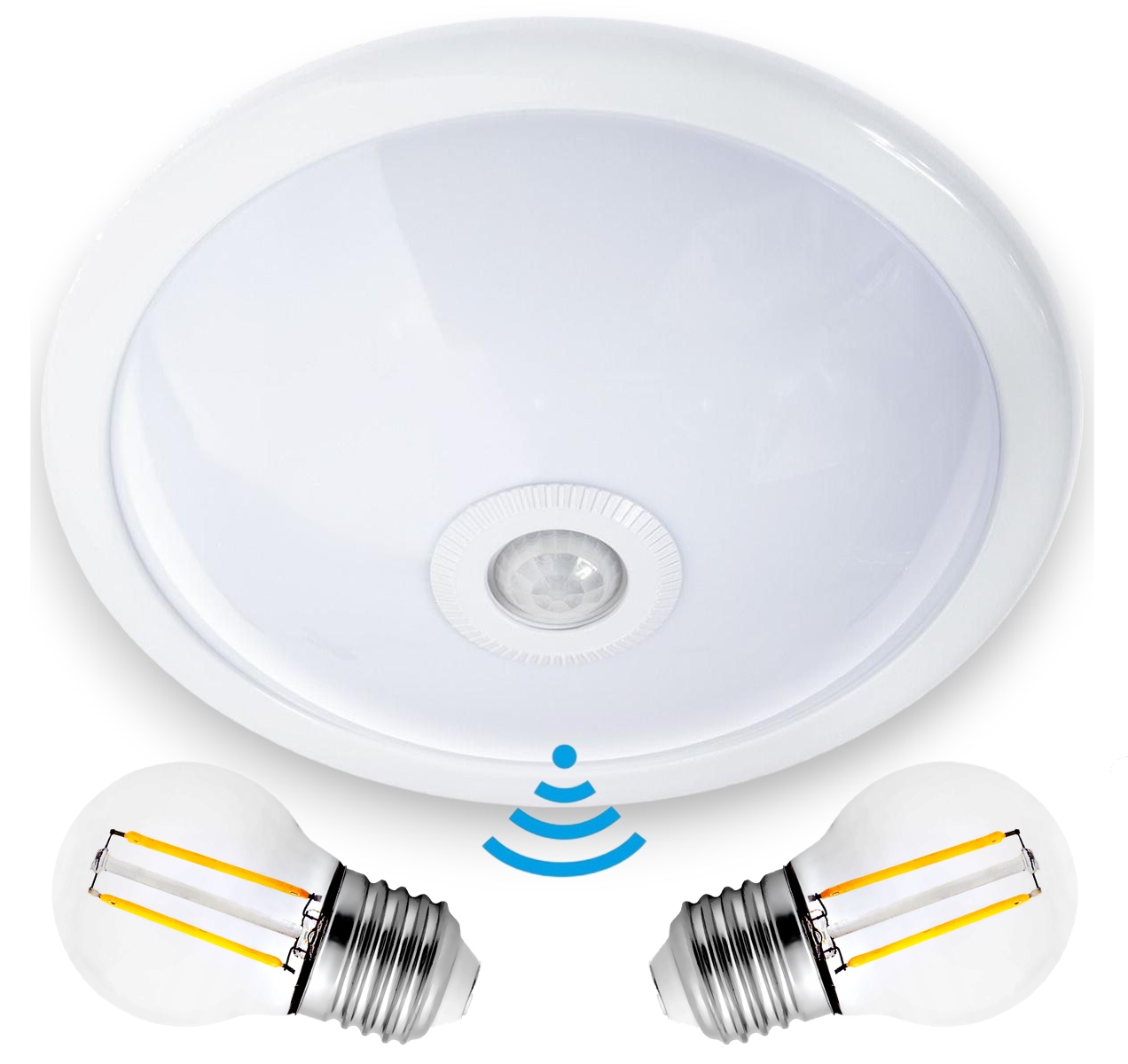 LAMPA PLAFON LED 20W Z CZUJNIKIEM RUCHU I ZMIERZCHU OPRAWA SUFITOWA PIR E27
