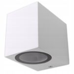 LAMPA ELEWACYJNA BIAŁA GU10 IP44 OPRAWA ARCHITEKTONICZNA OPRAWA OGRODOWA
