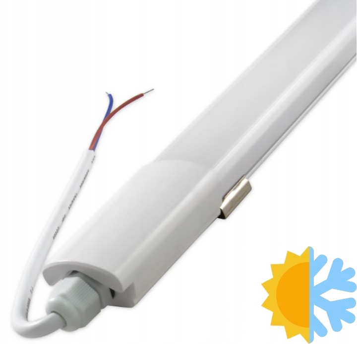 LAMPA LED WARSZTATOWA 120CM HERMETYCZNA PANEL OPRAWA 36W IP65 B. NEUTRALNA