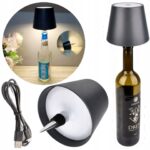 LAMPKA STOŁOWA LED 3W CCT KOREK DO BUTELEK WINA DO GRILA NA AKUMLATOR USB
