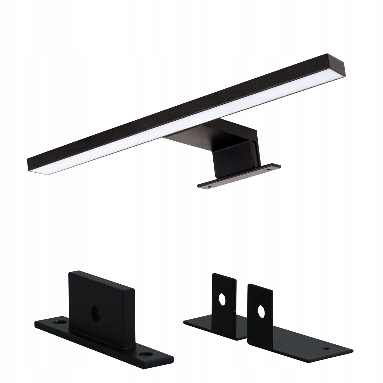 KINKIET ŁAZIENKOWY LED 5W LAMPA NAD LUSTRO/SZAFKĘ 3W1 CZARNY 30cm
