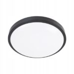 LAMPA DO ŁAZIENKI PLAFON ŁAZIENKOWY LED 2 x E27 IP44 LAMPA OKRĄGŁA CZARNA