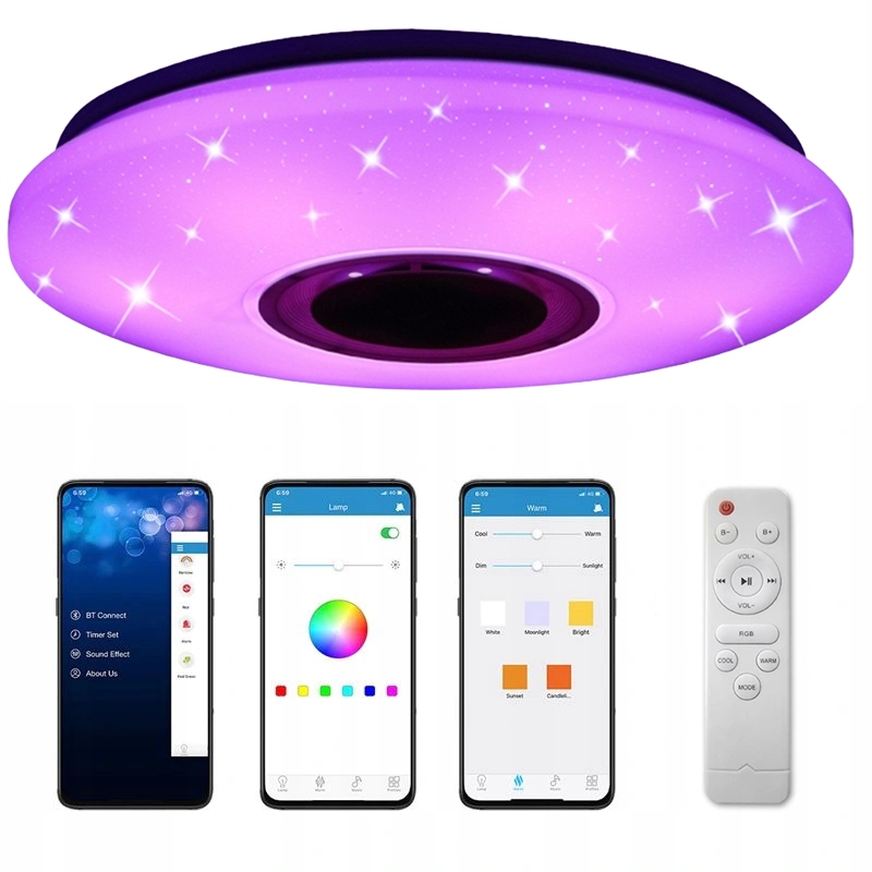 LAMPA PLAFON 72W DO POKOJU DZIECIĘCEGO LED KOLORY BLUETOOTH PILOT APLIKACJA