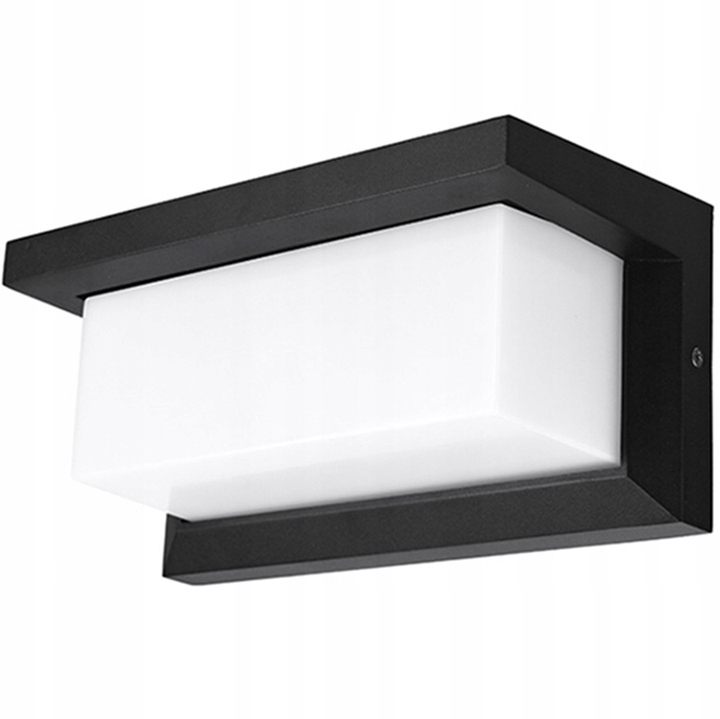 LAMPA LED ELEWACYJNA ZEWNETRZNA ALUMIUNIUM NAD GARAŻ LUB TARAS LED 12W IP44