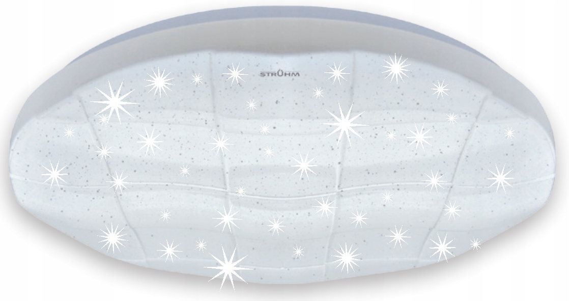 LAMPA ŁAZIENKOWA PLAFON LED DO ŁAZIENKI 48W DEKORACYJNY EFEKT GWIAZD IP44