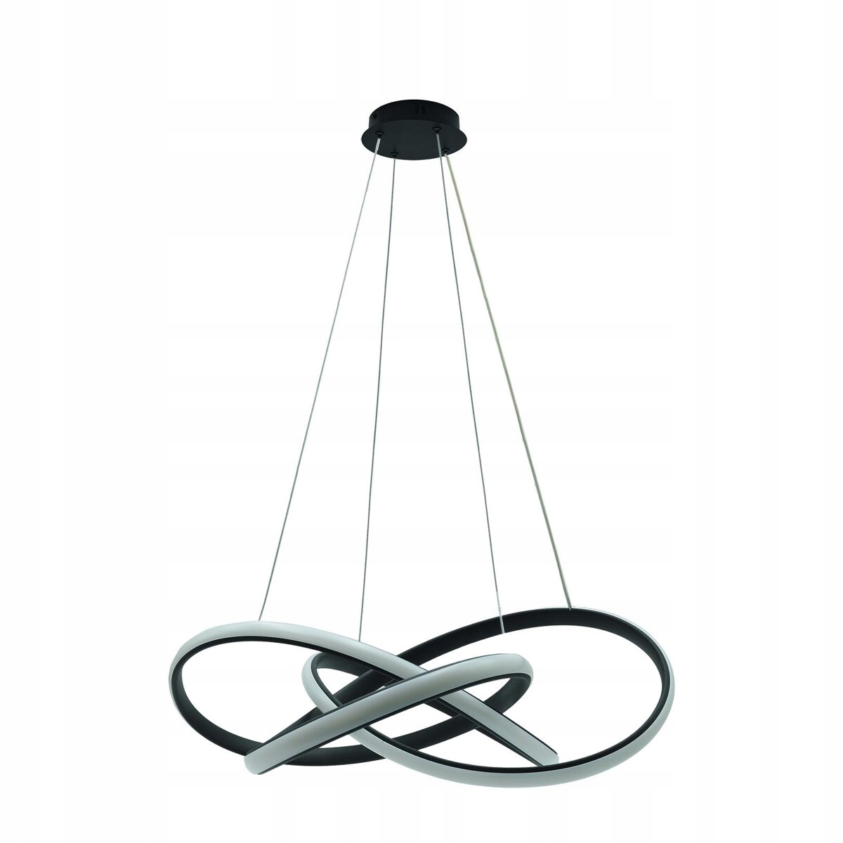 ŻYRANDOL LAMPA SUFITOWA WISZĄCA PLAFON LED CZARNY 51W
