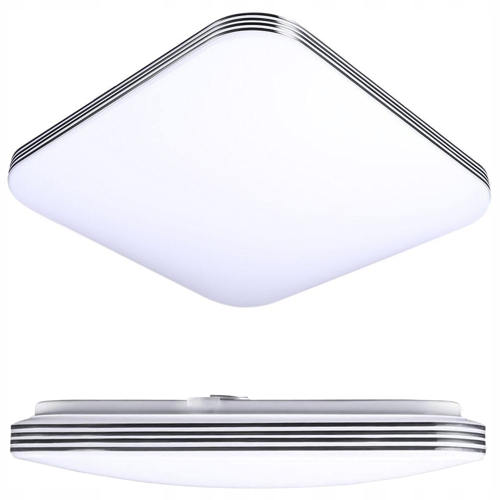 LAMPA DO ŁAZIENKI PLAFON ŁAZIENKOWY LED 30W IP44 DEKORACYJNY 4 PASKI CHROM