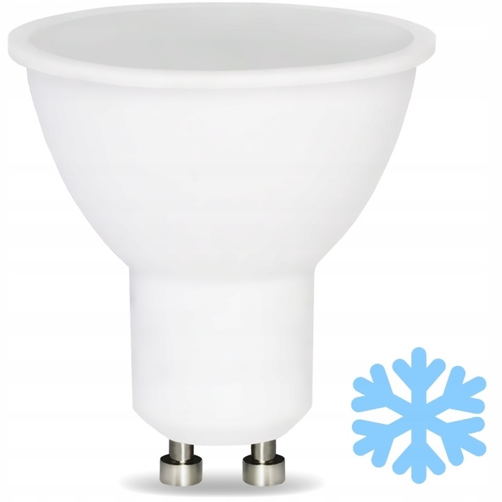 ŻARÓWKA LED GU10 10W BARWA BIAŁA ZIMNA 6500K SMD