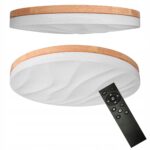 LAMPA PLAFON LED ŁAZIENKOWY 54W CCT PILOT DEKORACYJNY RING EFEKT GWIAZD