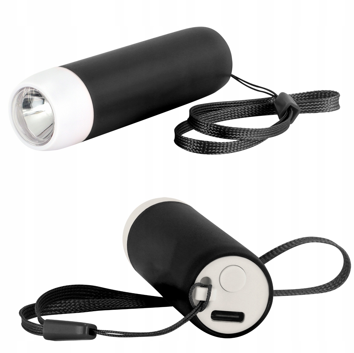LATARKA LED KIESZONKOWA MOCNA MINI LATARKA BRELOK 1W AKUMLATOROWA CZARNA