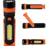 LATARKA WARSZTATOWA LED DO GARAŻU PIWNICY LED 3W COB + 3W LED 3xAAA