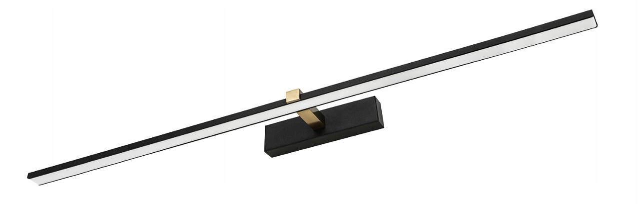 KINKIET ŁAZIENKOWY LAMPA LED NAD LUSTRO OBRAZ 18W CZARNO-ZŁAOTY METAL IP44