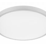 PLAFON LAMPA ŁAZIENKOWA DUŻA SREBRNA LED 32W IP54 LAMPA ZEWNĘTRZNA NA TARAS